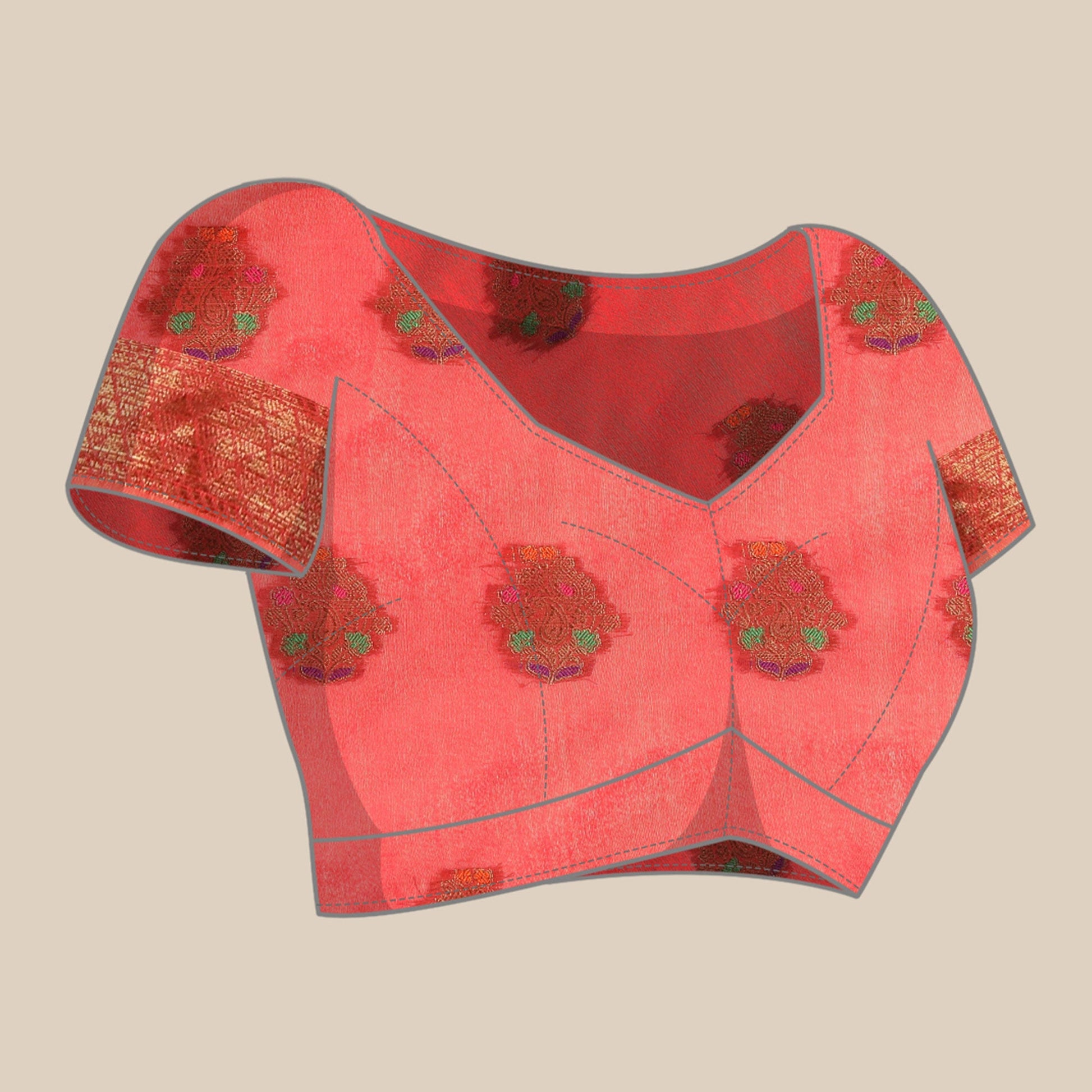 Gajari Woven Cotton Silk Saree