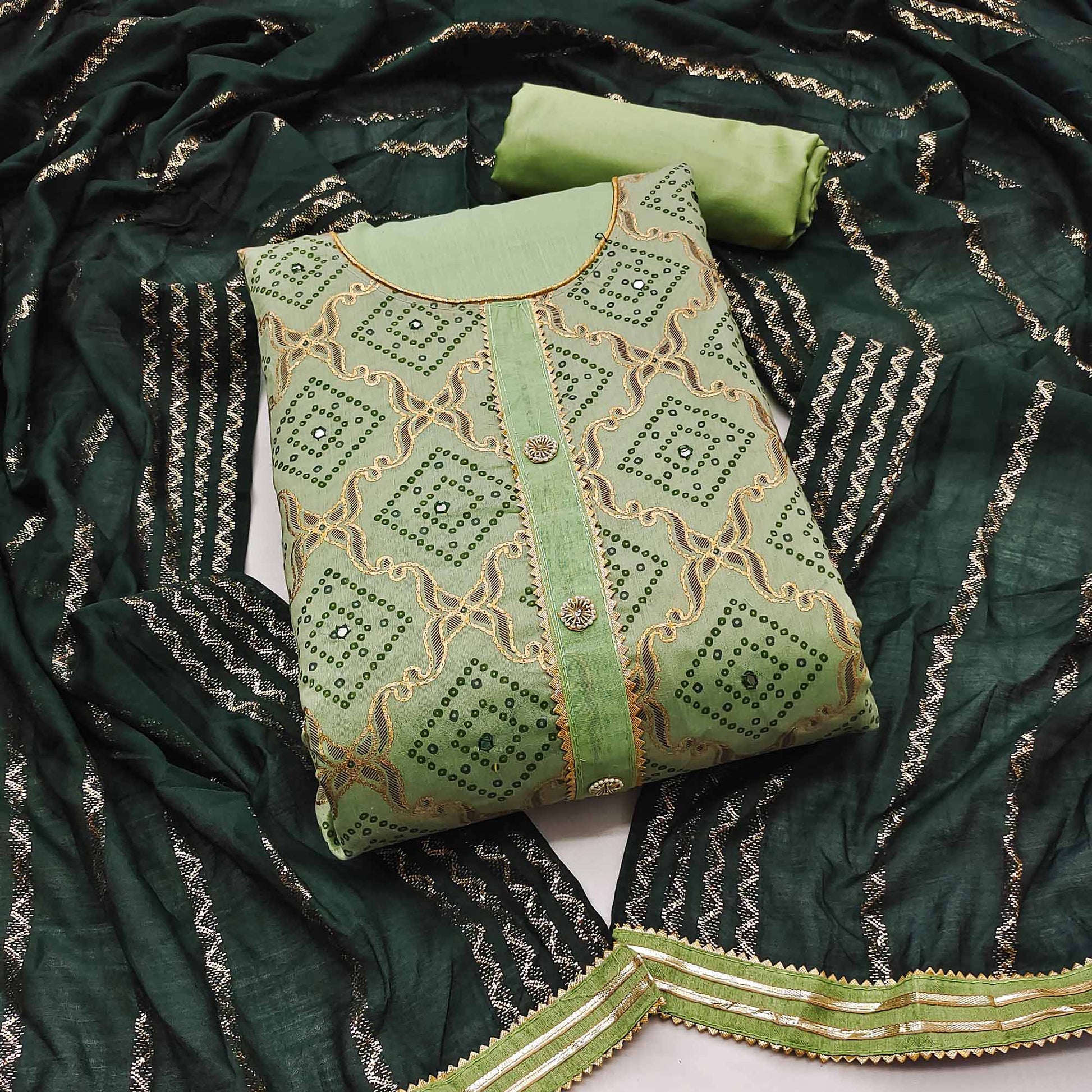 green-embroidered-chanderi-dress-material-5