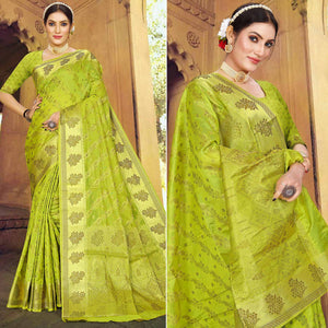 green-floral-woven-organza-saree-1