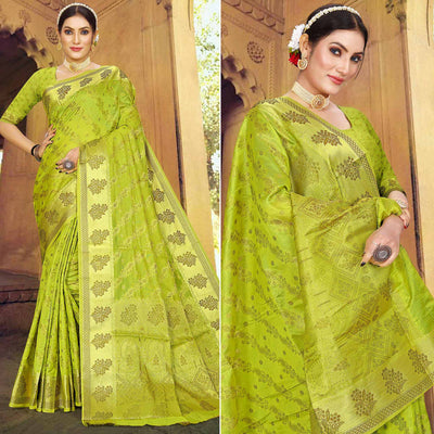 green-floral-woven-organza-saree-1