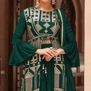 green-sequins-embroidered-georgette-sharara-choli-with-jacket