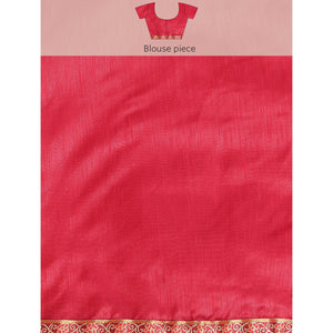 Maroon Floral Foil Printed Zomato Saree