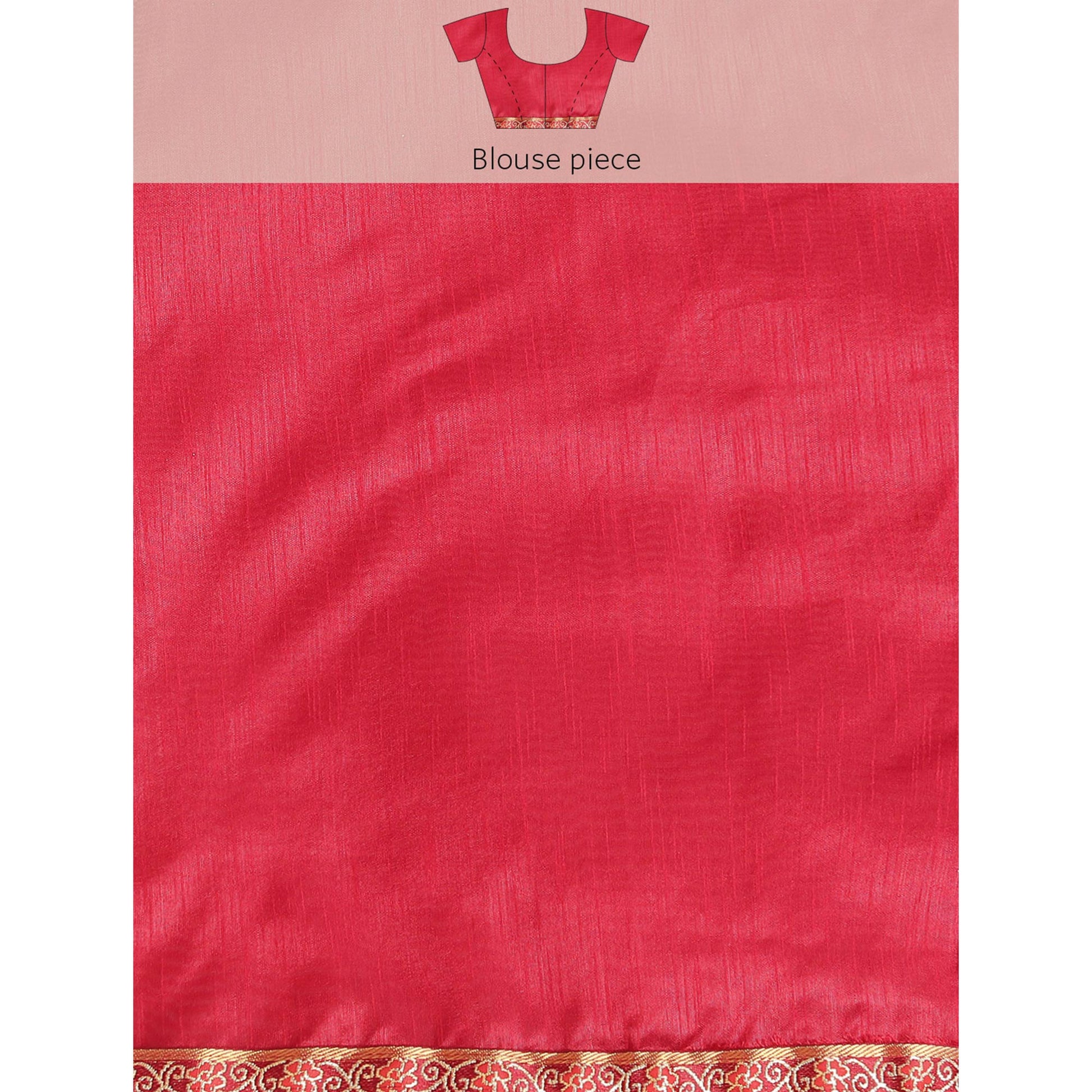 Maroon Floral Foil Printed Zomato Saree
