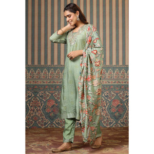 green-printed-with-gota-work-muslin-salwar-suit