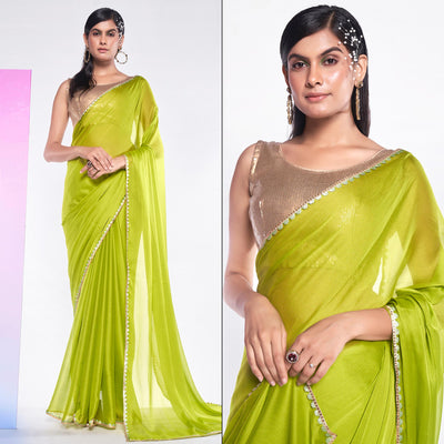 green-solid-with-embroidered-border-georgette-saree