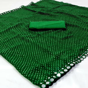 green-bandhani-printed-georgette-saree