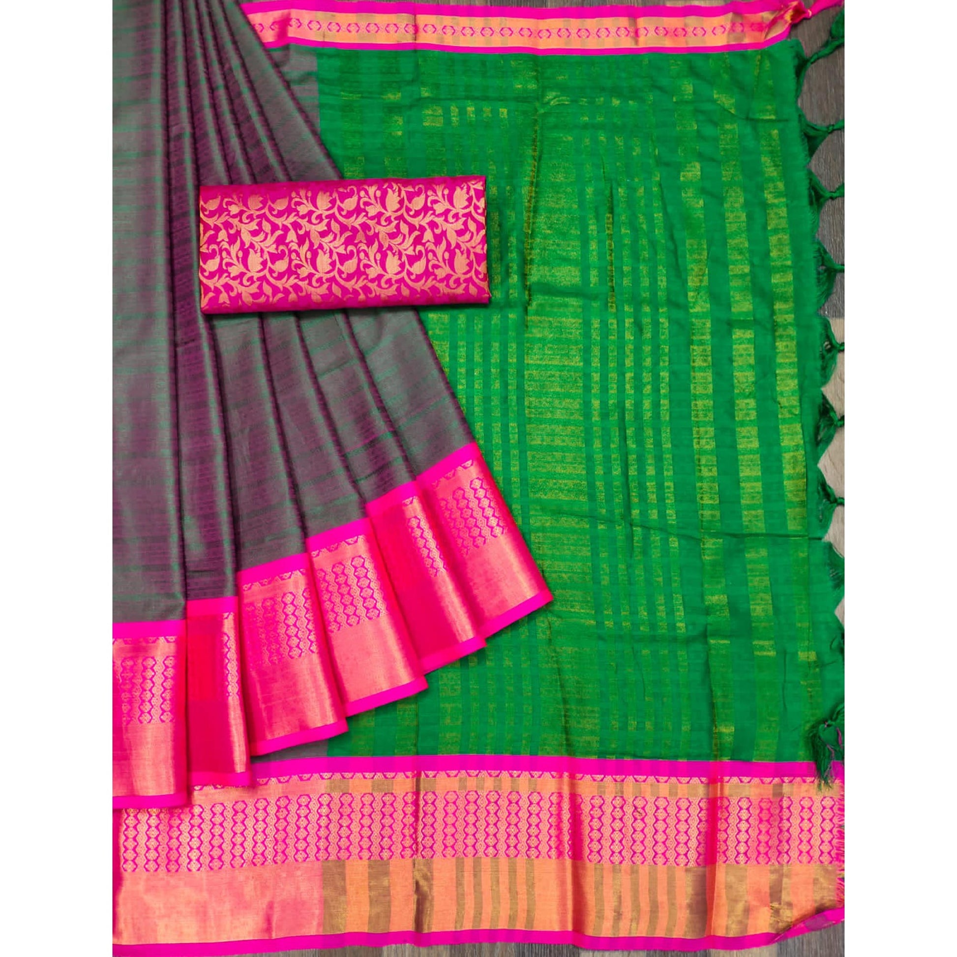 green-woven-cotton-silk-saree-4