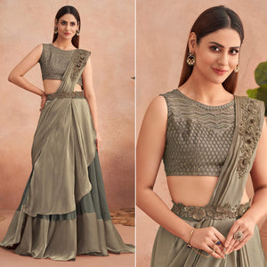 grey-gold-sequins-embroidered-ready-to-wear-art-silk-saree