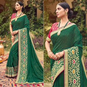 green-embroidered-with-stone-work-vichitra-silk-saree