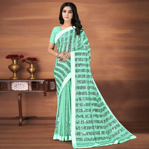 green-festive-wear-sequence-embroidered-georgette-saree-142832