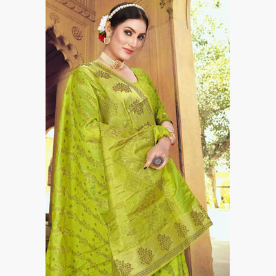 green-floral-woven-organza-saree-1