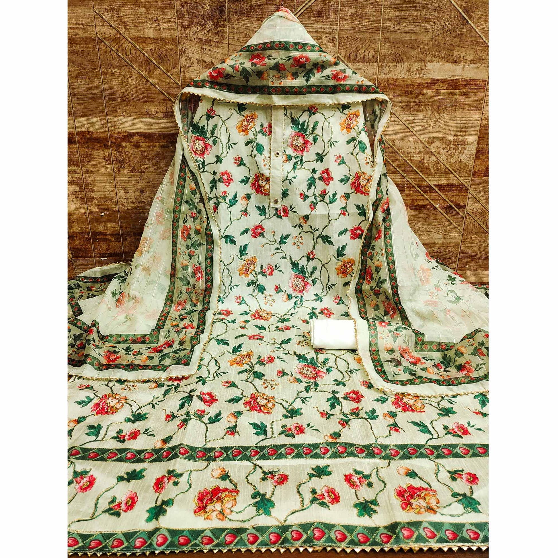 green-floral-printed-banglori-silk-dress-material