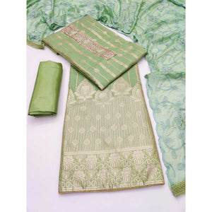 green-woven-banarasi-silk-dress-material-3
