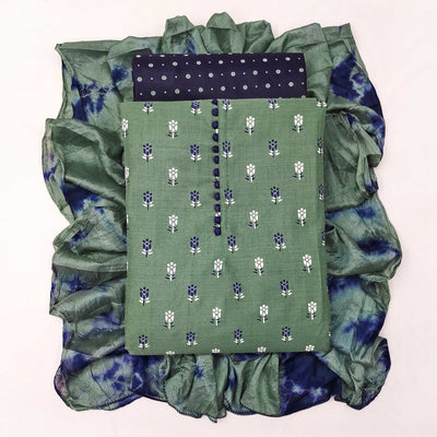 green-floral-printed-poly-cotton-dress-material-1