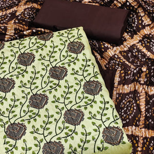 green-embroidered-art-silk-dress-material-1