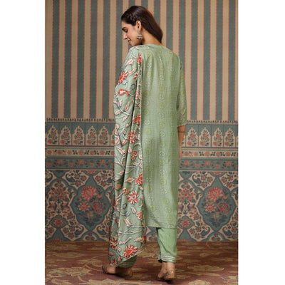 green-printed-with-gota-work-muslin-salwar-suit