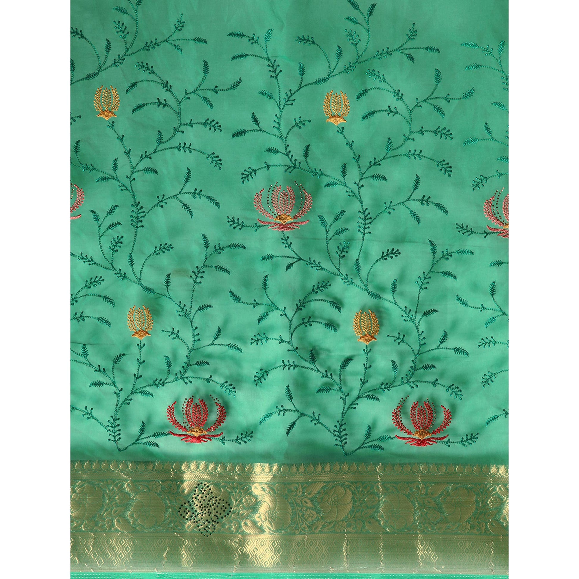 green-floral-embroidered-organza-saree-3