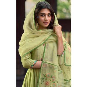 green-floral-embroidered-art-silk-naira-cut-suit