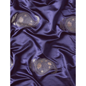 Blue Woven Kanjivaram Silk Saree WithTassels