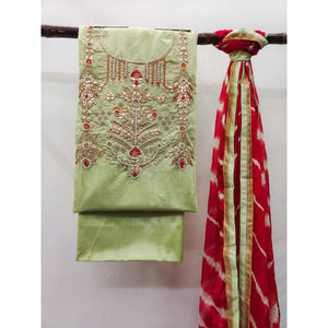 4-green-embroidered-chanderi-dress-material