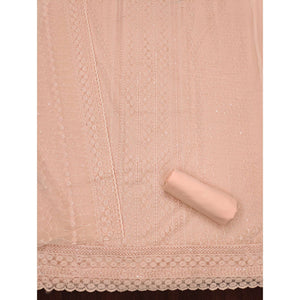 Light Orange Lucknowi Embroidered Georgette Suit