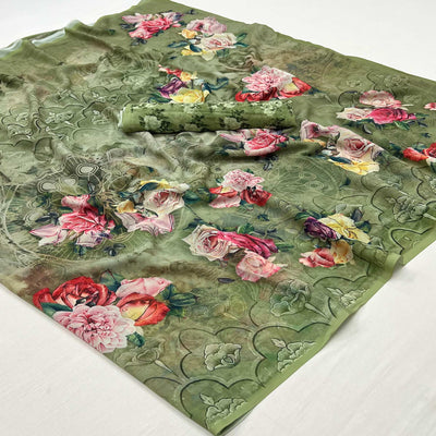 green-digital-floral-printed-georgette-saree