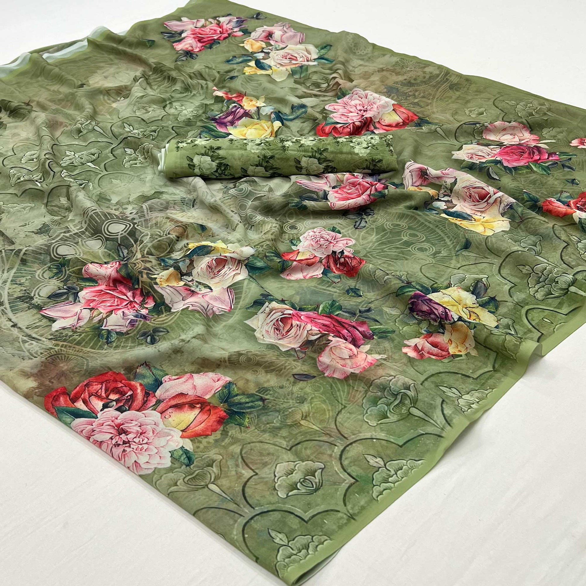 green-digital-floral-printed-georgette-saree