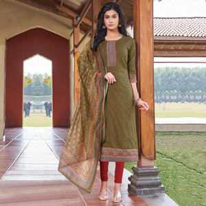 8-green-embroidered-rayon-kurti-with-dupatta