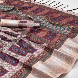 Multicolor Floral Digital Printed Pure Cotton Saree