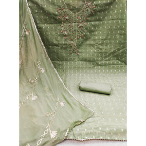 green-woven-chanderi-dress-material-1