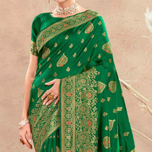 k-green-floral-woven-art-silk-saree