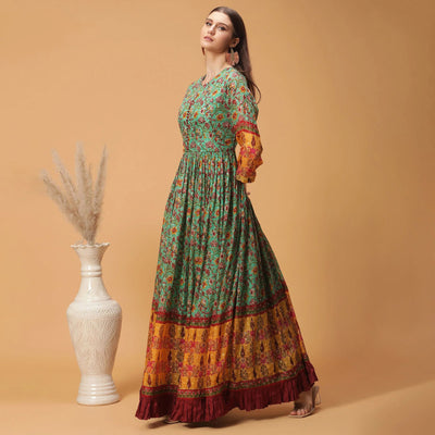 green-digital-printed-dola-silk-gown