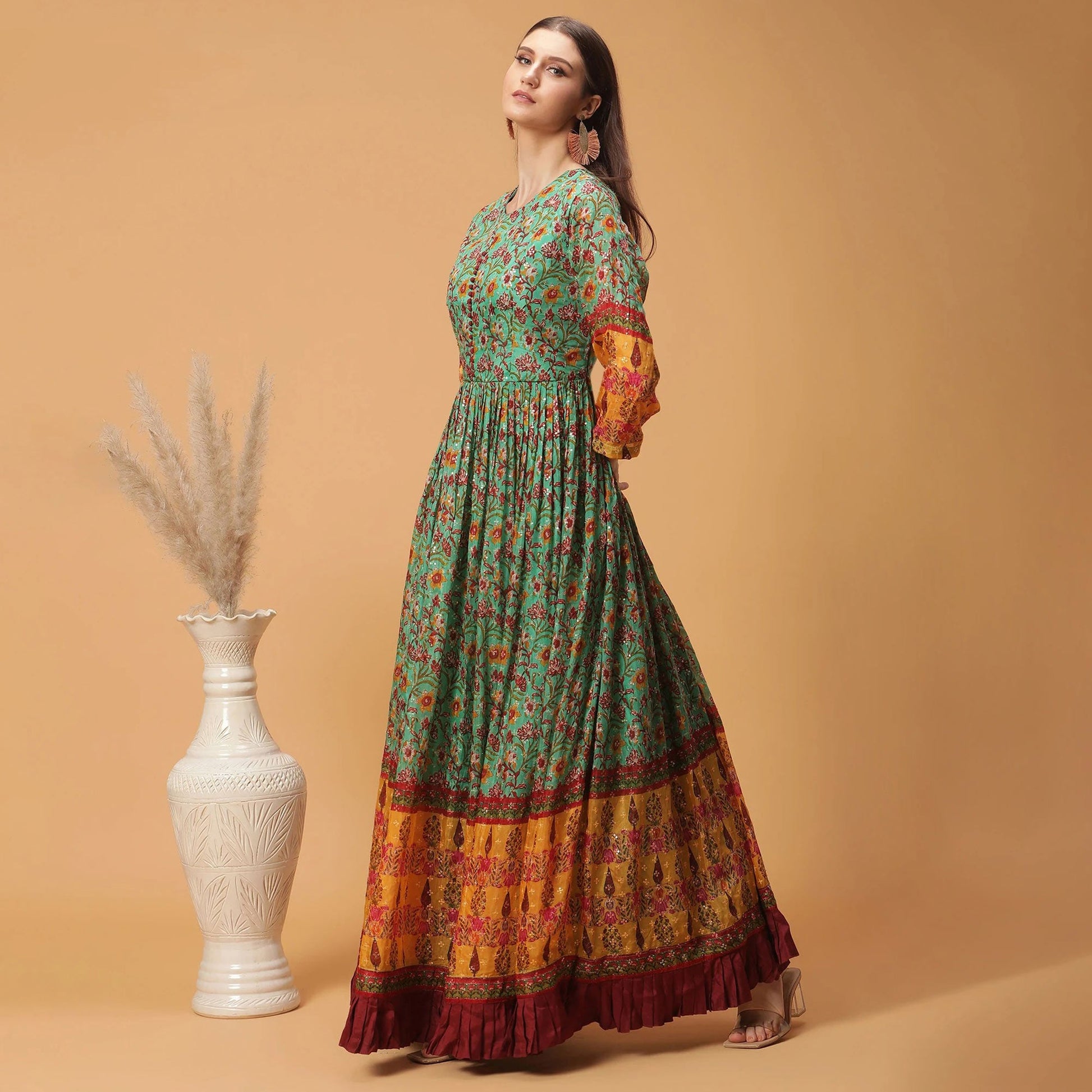 green-digital-printed-dola-silk-gown