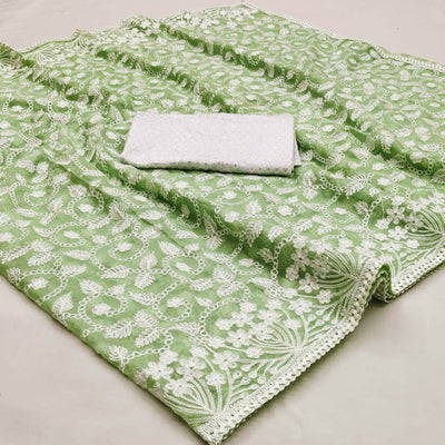 green-lucknowi-embroidered-organza-saree