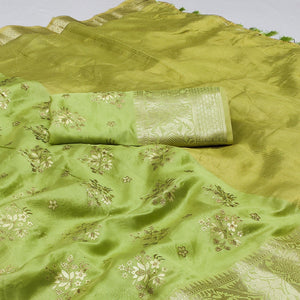 green-woven-organza-saree-with-tassels-3