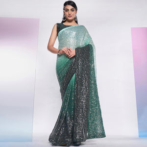 green-sequins-embroidered-georgette-saree-2