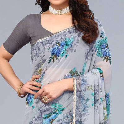 grey-floral-printed-georgette-saree-5