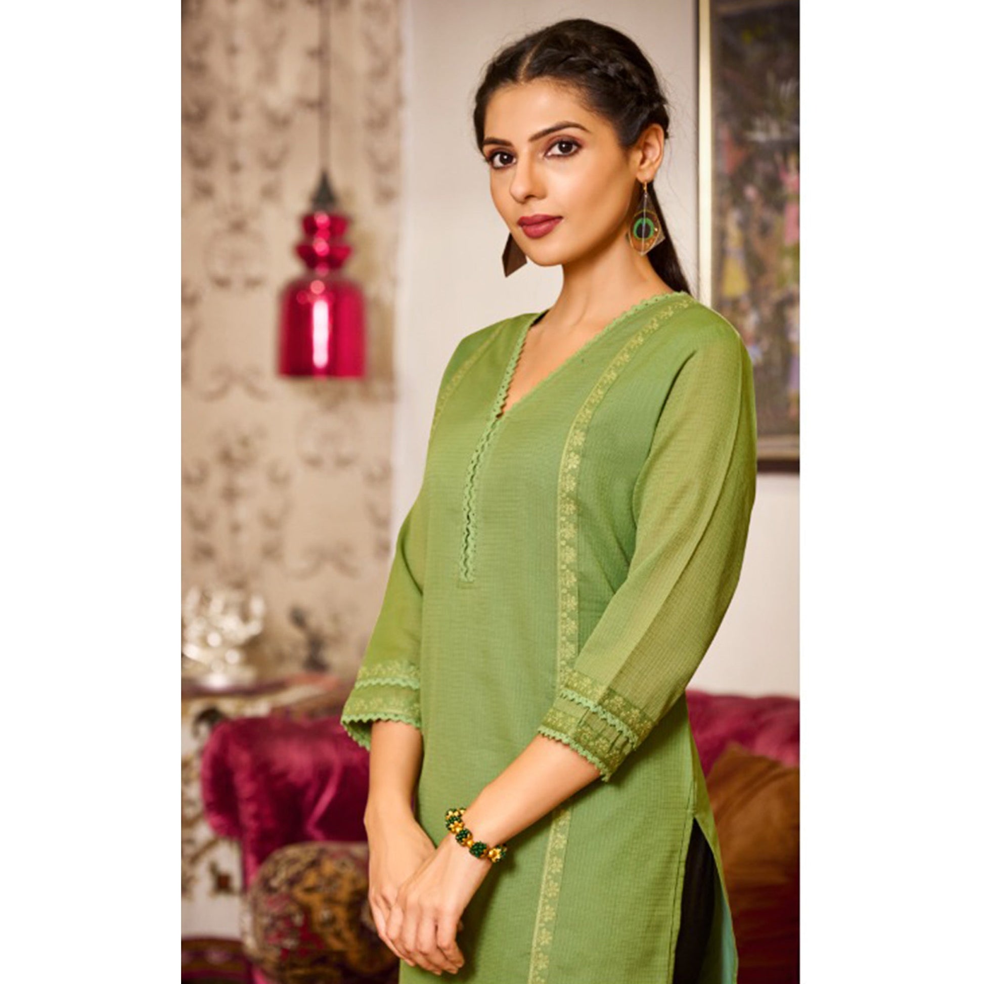 green-embroidered-pure-cotton-kurti