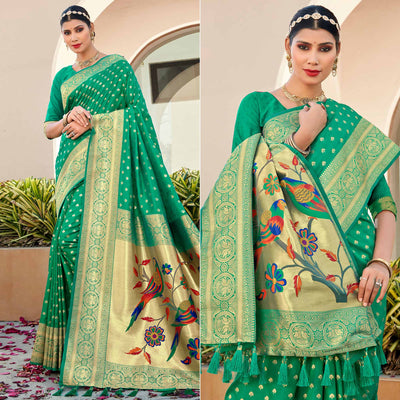 green-woven-art-silk-paithani-saree