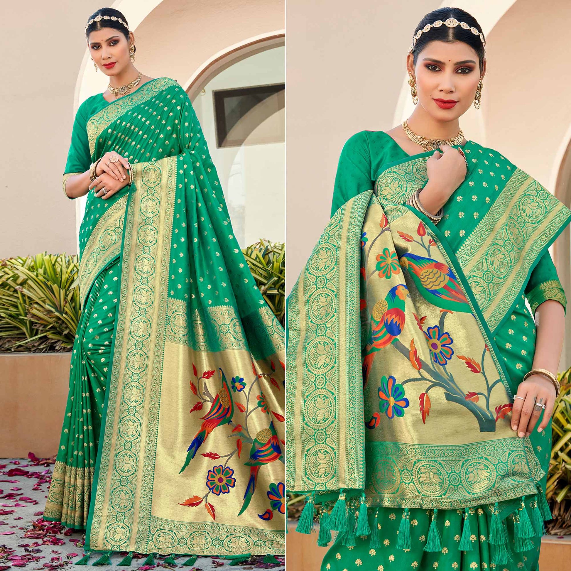 green-woven-art-silk-paithani-saree
