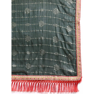 green-foil-printed-with-fancy-border-zomato-silk-saree