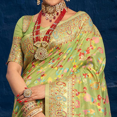 green-woven-art-silk-saree-with-tassels-10