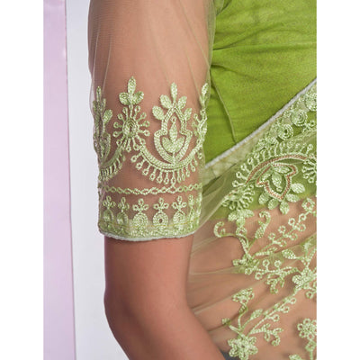 green-floral-embroidered-net-saree