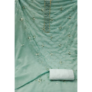 green-embroidered-sequins-georgette-dress-material