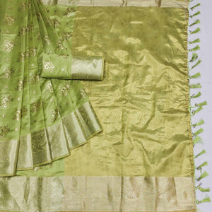 green-woven-organza-saree-with-tassels-3