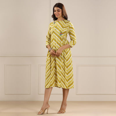 green-floral-printed-muslin-dress