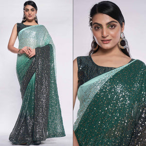 green-sequins-embroidered-georgette-saree-2