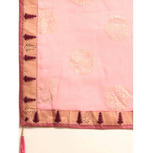 Light Purple Foil Printed With Swarovski Chiffon Saree