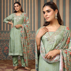 green-printed-with-gota-work-muslin-salwar-suit