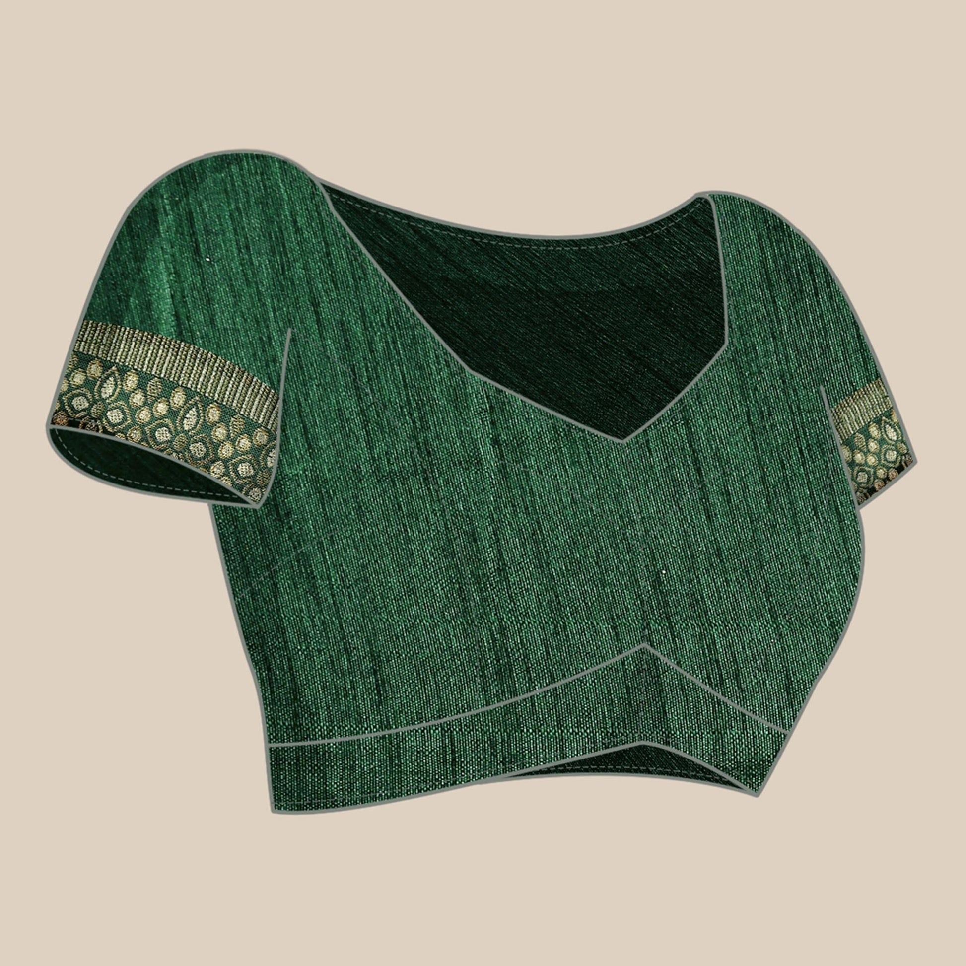 green-floral-foil-printed-vichitra-silk-saree